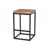 HomeRoots 25" Brown And Black Iron Backless Counter Height Bar Chair - 4 of 4