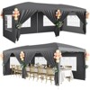 10x20 Heavy Duty Pop Up Canopy Tent with 6 Removable Sidewalls, Easy Up Commercial Canopy Tents with 3 Adjustable Heights, Stakes 18, Ropes 6 - 4 of 4