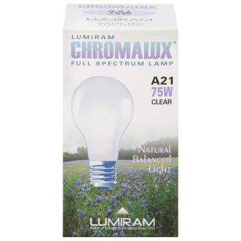 Lumiram Chromalux Full Spectrum Lamp Light Bulb 75W Clear - 1 ct