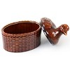 Gibson 9 Inch Stoneware Sculpted Goose Covered Oval Baker in Brown - 2 of 4