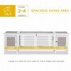 SKYONE Indoor Rabbit Hutch with Removable Divider, Pull-Out Tray, Fir Wood & Steel Construction for - 3 of 4