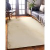 HomeStock Maven Faux Rabbit Sand 5x7, Hand Tufted, Transitional - 2 of 4