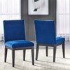 5Pc North Bay Round Dining Set Navy - Buylateral: Mid-Century, Velvet Chairs, Rubberwood - 4 of 4