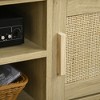 47" Wood TV Stand Entertainment Center with Rattan Door, Adjustable Shelf, and Storage Cabinets for Living Room and Bedroom - 2 of 4