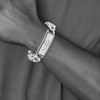 Black Bow Jewelry Men's Stainless Steel Antiqued Cross I.D. Curb Bracelet, 8.5 Inch - 4 of 4