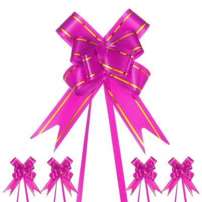 Unique Bargains Plastic Durable Glossy Appearance Waterproof Gift Wrap Satin Pull Bows 100 Count