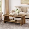 Hommoo Vintage Coffee Table with Storage Shelf Brown - 4 of 4