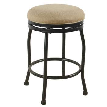 24" Swivel Counter Height Barstool with Metal Legs - HomePop