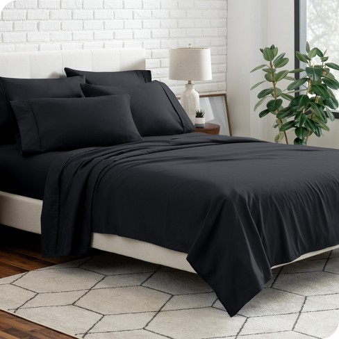 Full Xl Black 6pc Microfiber Sheet Set By Bare Home : Target