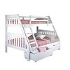 Donco Kids Austin Mission Twin Over Full White Bunkbed with Dual Underbed Drawers - 3 of 4