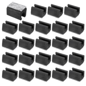 Unique Bargains No Noise Rectangle Furniture Chair Leg Cover with Felt Pad 24 Pcs - 1 of 4