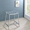 Coaster Set of 2 Jovani Modern Acrylic Backless Counter Height Barstools Clear/Chrome - 2 of 4