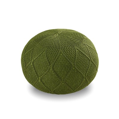 ARTPLAN Round Pouf Ottoman Home knit Floor Foot Pouf Woven Stool For Living Room, Lounge and Bedroom