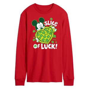 Men's - Disney - Slice Of Luck Long Sleeve Graphic T-Shirt - 1 of 3