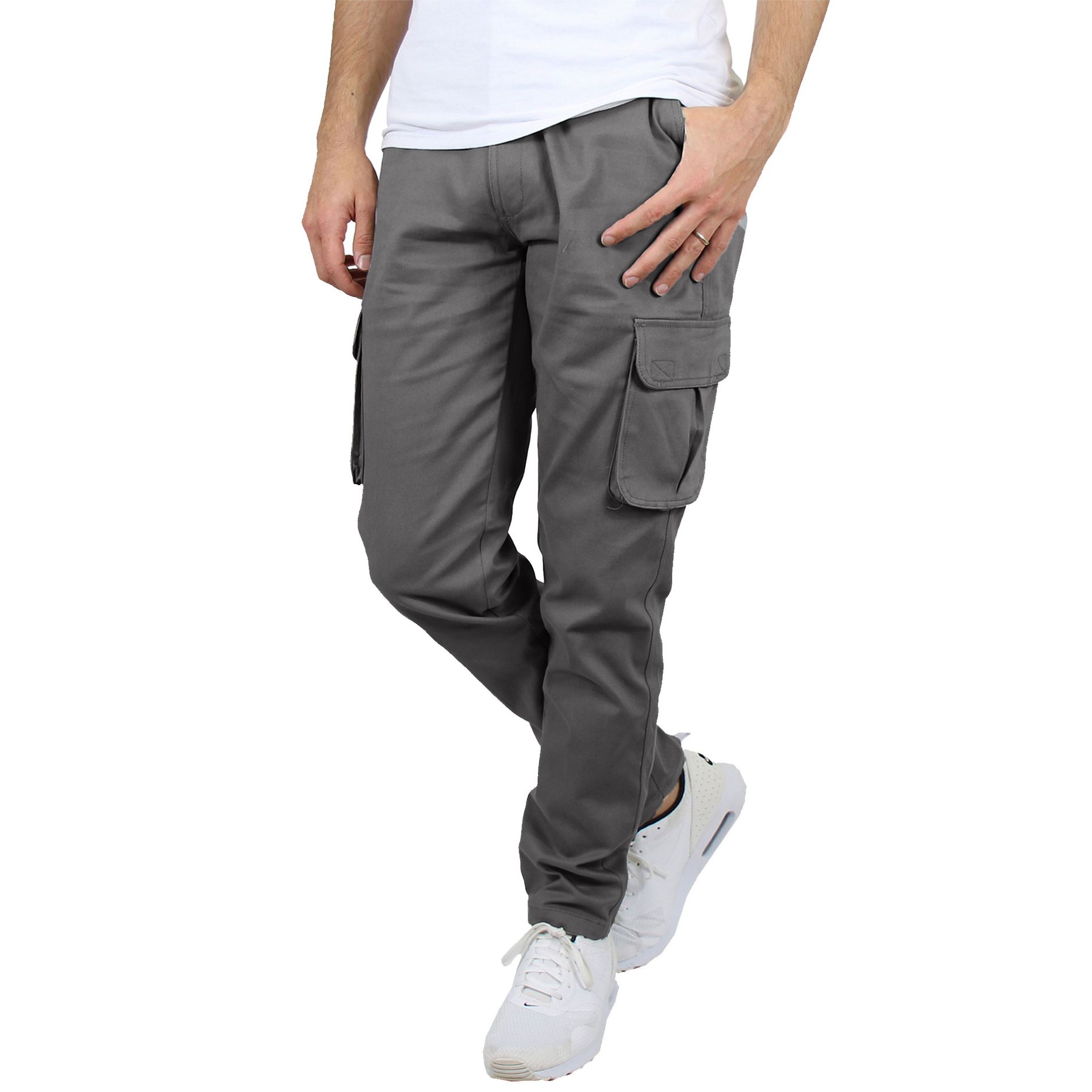 Blu Rock Men's Flex-Stretch Cotton Cargo Pants, 31-Inch Inseam - Comfortable and Durable
