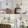 KTMBDW Farmhouse Chandelier, Rustic 6 Light French Country Wood Pendant Light Fixture, Vintage Chandelier for Dining Room Living Room, E12 Base - 2 of 4