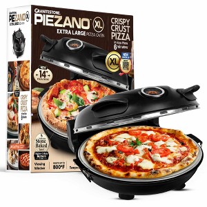 Granitestone Piezano XL 14” Black Electric Pizza Oven Indoor Outdoor – 5 Pc Set with Pizza Stone & Peels - 1 of 4