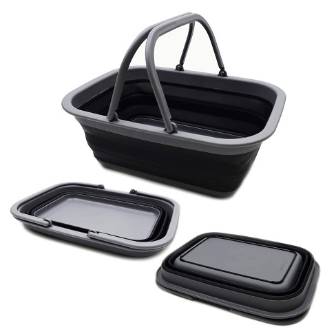 Sammart Cestino Pieghevole Da 9,2L - Blu Turchese, Per Casa, Spiaggia E Campeggio - Foto 2