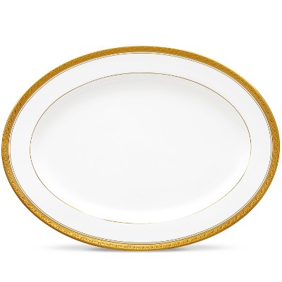 Noritake Crestwood Gold Medium Oval Serving Platter