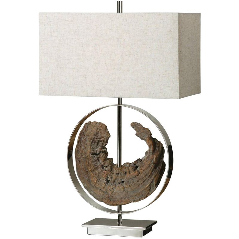 Uttermost Ambler Polished Nickel Plated Metal Table Lamp, 1 of 2