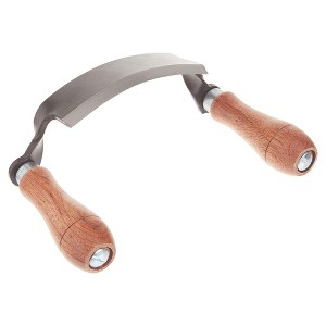 Timber Tuff 5 Inch Ultra Sharp Blade Heavy Duty Steel Curved Draw Shave Tool with 30 Degree Angle and Wood Grip Handles for Building Furniture - 1 of 4