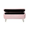 PAGED Storage Ottoman Bench Modern Shoe Bench with Gold Legs, End of Bed Table for Living Room, Bedroom, Entryway - 3 of 4