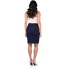 Rekucci Women’s Pull-On Stretch Denim Skirt – Mid-Rise Slim Fit, Soft Jean Fabric, Flattering Knee-Length Style - 2 of 4