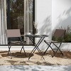 Flash Furniture Brazos Set of 2 Commercial Grade Indoor/Outdoor Folding Chairs with Flex Comfort Material Backs and Seats and Metal Frames - image 2 of 4