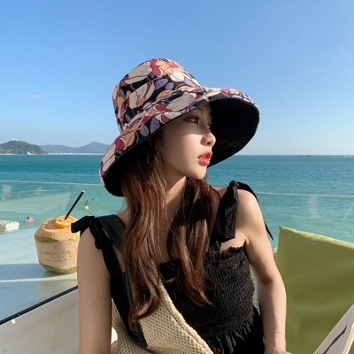 Anna-Kaci 2-in-1 Women's Floral & Solid Double-Sided Bucket Hat - image 5
