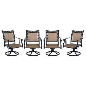 CLIHOME All-Weather Aluminum Outdoor Patio Modern 360° Swivel Rocking Chair(Set Of 4) - 1 of 4