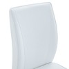 GlasFlength Indoor Dining Chairs Modern Dining Place with Comfortable Support for Dining Room or Kitchen, White,17.5”*16”*39" - 2 of 4