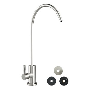 VEVOR Stainless Steel Faucet, Lead-Free Drinking Water Faucets, Reverse Osmosis Faucet with Solid Brass Valve, Silver - 1 of 4