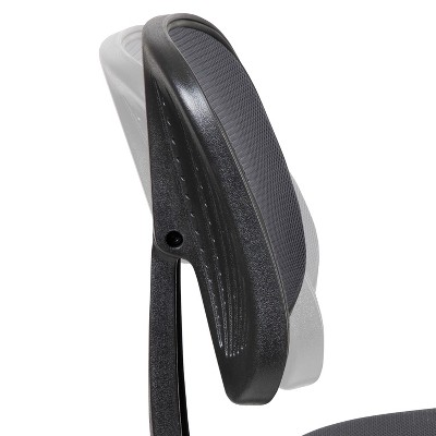 Contemporary Mid-Back Mesh Swivel Task Chair with Pivot Back in Gray