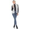 Women's Zip up High Pile Fleece Vest -White Mark - 4 of 4