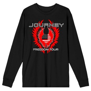 Journey Freedom Tour Crew Neck Long Sleeve Adult Black Sweatshirt - 1 of 3