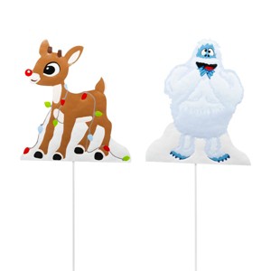 24In Rudolph Christmas Assortment Single Stakes Metal (59411/59409) - 1 of 2
