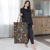 Sweet Jojo Designs Girl Foldable Laundry Hamper with Handles Boho Floral Wildflower Black and Orange - 4 of 4