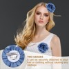 Unique Bargains Satin Flower Durable Elegant Large Peony Floral Lapel Brooch Pin - 4 of 4