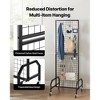 VEVOR Grid Wall Panel, 1.9 x 5.4 ft Wire Grid Panels Display Rack, Movable Art Display Shelf with Wheels and 10 Hooks, Black - 4 of 4