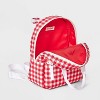 Girls' 10" Cherry and Gingham Mini Backpack - Cat & Jack™ White/Red - 3 of 4