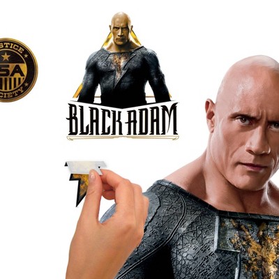 Black Adam Giant Peel and Stick Wall Decals