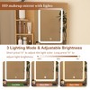 Bedroom Vanity Desk with Mirror, Vanity with Drawers, Fence Design Prevent Objects from Falling Down - 3 of 4