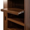 Resenkos 71-Inch Kitchen Pantry Cabinet with Aluminum Frame Glass Door - Walnut Brown - 4 of 4