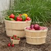 Lehman's Handcrafted Baskets, Vintage Style Bushel and Half Bushel Storage, USA Made Poplar Wood with Wire Handles, Set of 2 - 2 of 4