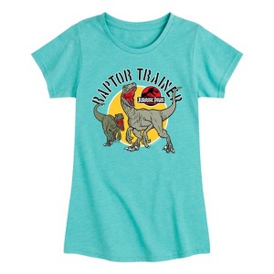 Girls' - Jurassic Park - Raptor Trainer Fitted Short Sleeve Graphic T-Shirt - 1 of 4