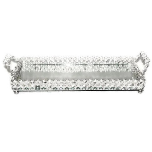 Jiallo  Sparkle Crystal Mirror Tray - L: 15" x W: 6.75" - image 1 of 1