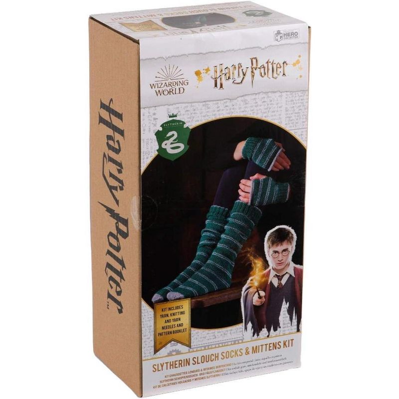 Eaglemoss Limited Eaglemoss Harry Potter Knit Craft Set Mittens & Slouch Socks Slytherin Brand New, 2 of 5