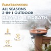 Farm Innovators All Seasons 3 In 1 Outdoor Heated Birdbath, 75 Watts, Terracotta - 3 of 4