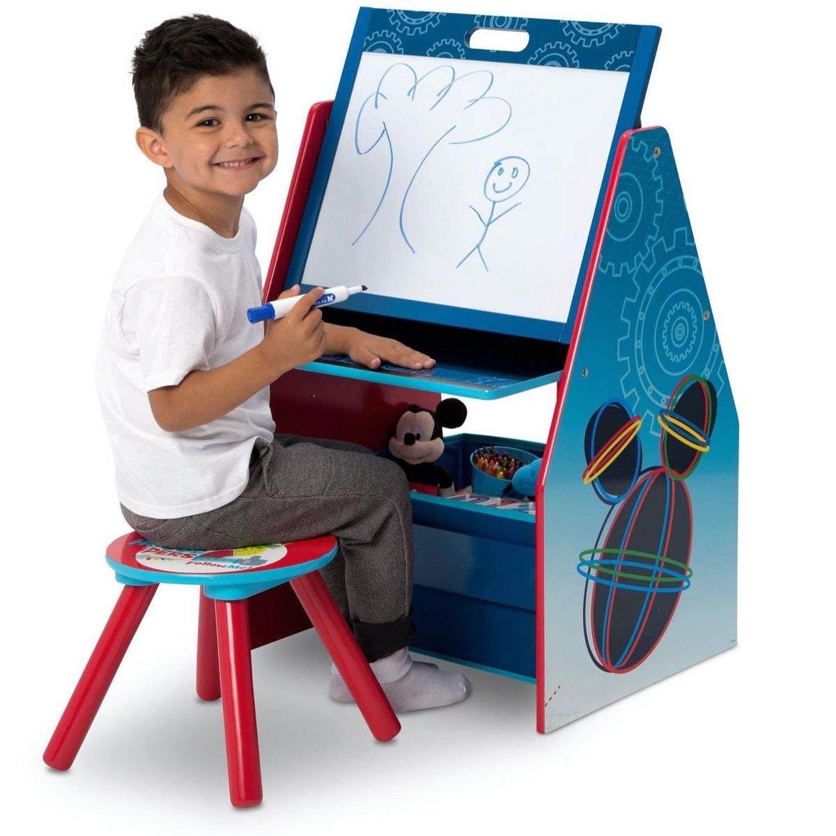 Delta Children Mickey Mouse Deluxe Kids Easel Desk - thumbnail 4