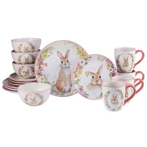 16pc Easter Garden Dinnerware Set - Certified International - 1 of 4